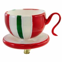 Blu Bom Christmas Striped Teacup Glass Clip On Ornament Christmas 2022169