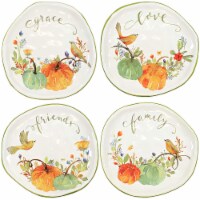 Tabletop Harvest Bird Plates Dolomite Family Love Grace Friends H8786