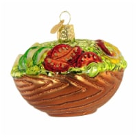 Old World Christmas Bowl Of Salad Glass Ornament Greens Lettuce Tomato 32527