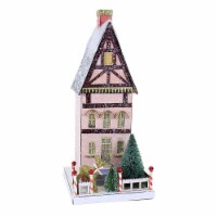 Christmas Petit Townhouse House Paper Board Putz Village Light Up Retro Hou320