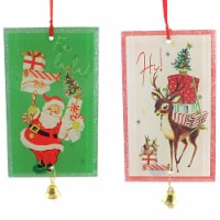 Holiday Ornament Holiday Tag Ornaments Santa Snowman Reindeer Mx179955 Falala