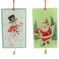 Holiday Ornament Holiday Tag Ornaments Santa Snowman Reindeer Mx179955 Jolly