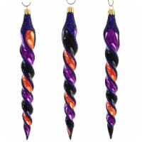 Sbk Gifts Holiday Orange Black Purple Twist Set/3 Halloween Ornament Retro Sbk221053