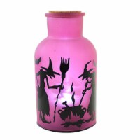 Halloween LED Hologram Table Decor Glass Witch Pumpkins P3902 Purple