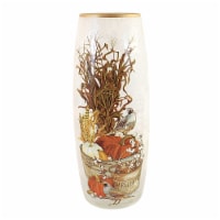 Stony Creek Quail Chickadees Lg Prelit Vase Glass Autumn Fall Lwq2302 Welcome
