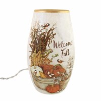 Stony Creek Quail Chickadee Prlit Med Vase Autumn Thanksgiving Lwq2205 Fall
