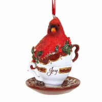 Holiday Ornament Cardinal Cup Ornamrent Holly Teacups Saucer 135077 Joy Perspective: Main