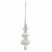 Santa Land Frosted Evergreen Finial Silver Christmas Snow Tree Topper 220Fin54225027silver