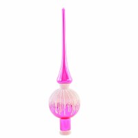 Santa Land Ice Crystals, Pink Glass Tree Topper Spring Valentine 23O2020