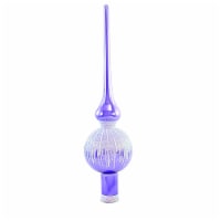 Santa Land Ice Crystals, Purple Glass Tree Topper Spring Valentine 23O2030