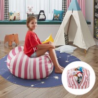 Inspired Home BB184-20PW-UE 32 x 32 in. Microfiber Posh Living Bean Bag Covers, Pink