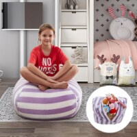 Inspired Home BB184-20LW-UE 32 x 32 in. Microfiber Posh Living Bean Bag Covers, Lavender