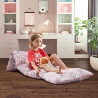 Inspired Home LC186-20LK-UE 88 x 26 in. Microfiber Posh Living Bean Bag Covers, Unicorn Light
