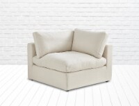 Kaelynn Linen Modular Corner Sofa Seat, Cream White