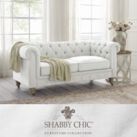 Kaleigh Loveseat-Button Tufted-Rolled Arm, Sinuous Springs-Round Bun Leg with Caster,