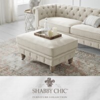 Kaleigh Cocktail Ottoman-Button Tufted-Sinuous Springs-Round Bun Leg with Caster, Removable