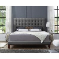 Fabrizio Linen Tufted Platform Bedframe-King- Queen- Full Twin-Upholstered-Modern and