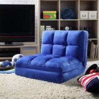Posh Living FC40-09BL-UE Loungie Microsuede Foam Filling Steel Tube Frame Modern Flip Chair,