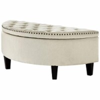 Posh Living SO14-03CW-UE Nathan Linen Modern Contemporary Button Tufted Gold Nailhead Trim Ha