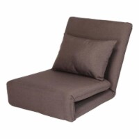 Relaxie Linen 5-Position Adjustable Convertible Flip Chair Sleeper Dorm Bed Couch Lounger So