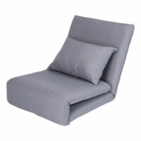 Relaxie Linen 5-Position Adjustable Convertible Flip Chair Sleeper Dorm Bed Couch Lounger So