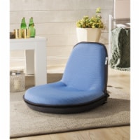 Quickchair Indoor & Outdoor Portable Multiuse Foldable Mesh Floor Chair - Light Blue with Gr