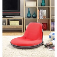 Quickchair Indoor & Outdoor Portable Multiuse Foldable Mesh Floor Chair - Red with Grey