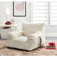 Loungie Comfy Foam Lounge Chair-Nylon Bean Bag-Indoor- Outdoor-Self Expanding-Water Resistant