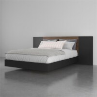 Mantra 3 Piece Queen Size Bedroom Set  Walnut and Black
