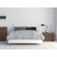 Solstice 3 Piece Full Size Bedroom Set  Walnut and White