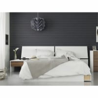 Modus 3 Piece Queen Size Bedroom Set Walnut and White