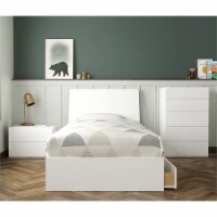 Malaga 4 Piece Twin Size Bedroom Set White