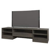 Nexera 109044 Rustik TV Stand 72-inch 1 Drawer Bark Grey