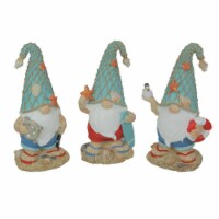 Set of 3 Beach Bum Garden Gnomes Indoor Outdoor Home Decor Coastal Decoration