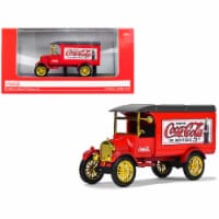 Motorcity Classics 443026 1926 Ford Model TT Delivery Van Coca-Cola Red with Gold Wheels 1 by