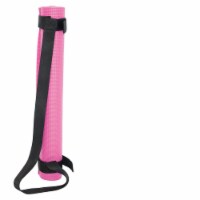 Marin Collection 4mm Non-Slip Yoga Mat with Carrying Straps, Pink