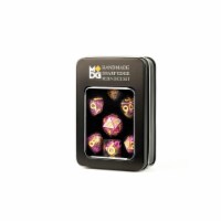 Metallic Dice Games LIC935 Sharp Edge Resin Thousand Day Dice, Red - Set of 7