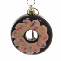 Holiday Ornaments Frosted Doughnuts Bakery Fresh Go087 Pink