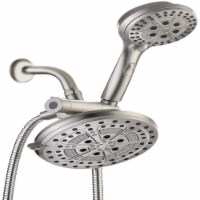 WASSERN 7  High Pressure Showerhead and 5  Handheld Shower 3-way Diverter with Brass Connecti