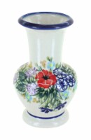 Blue Rose Polish Pottery Summer Garden Medium Vase