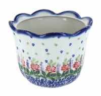 Blue Rose Polish Pottery Roses Are Red Planter