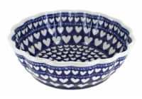 Blue Rose Polish Pottery Valentina Medium Scallop Bowl