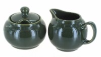 Blue Rose Polish Pottery Olive Cream & Sugar Set