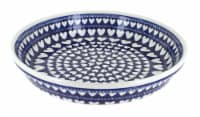 Blue Rose Polish Pottery Valentina Pie Plate