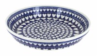 Blue Rose Polish Pottery Valentina Pie Plate