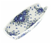 Blue Rose Polish Pottery Melanie Corn on the Cob Dish