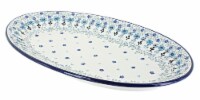 Blue Rose Polish Pottery Celeste Oval Platter