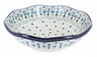 Blue Rose Polish Pottery Celeste Large Scallop Bowl