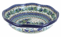 Blue Rose Polish Pottery Callista Large Scallop Bowl
