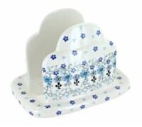 Blue Rose Polish Pottery Celeste Napkin Holder